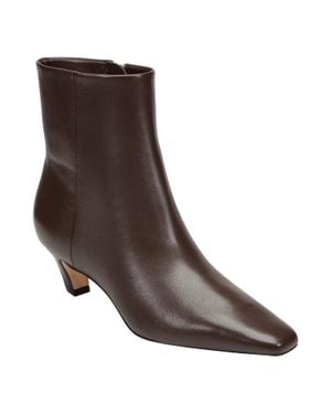 Marc Fisher Danai Kitten Heel Leather Ankle Bootie - Brown
