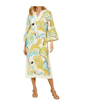 mestiza Ines Midi Caftan Dress - Yellow