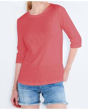 NIC+ZOE 3/4 Sleeve Boat Tee - Red