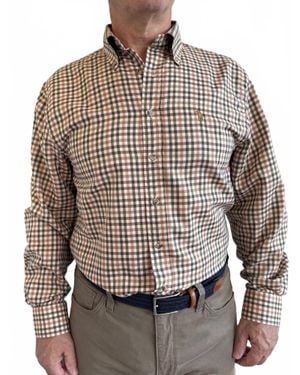 Southern Casanova Hickory Bend Check Button Down Shirt - Gray
