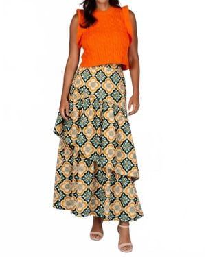Sincerely Ours Clementine Tile Skirt - Yellow
