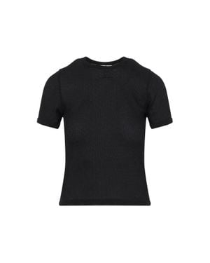 Courreges Signature Contrast T-Shirt - Black