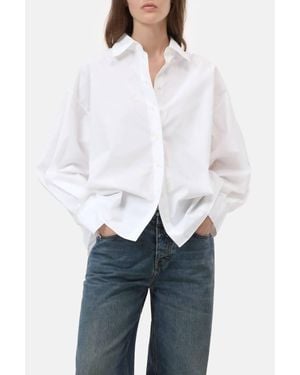 Closed Cape Blouse - White