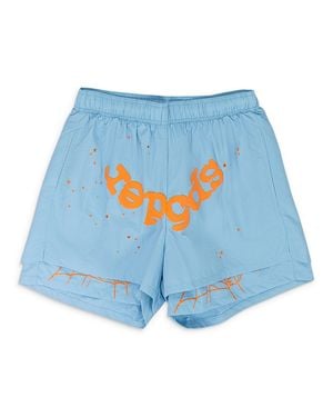 Sp5der Light Og Web Double Layer Shorts - Blue