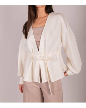 P.Cill Butter Modal Wrap Cardigan - Natural