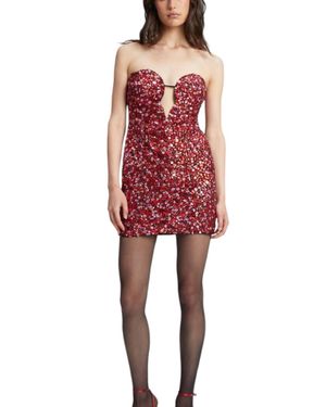Bardot Eleni Beaded Mini Dress - Red