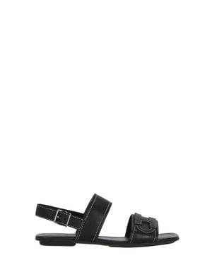 Hogan H685 Embossed H Sandals - White