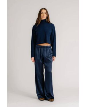 SABLYN Brynn High Rise Pull On Wide Leg Pants - Blue