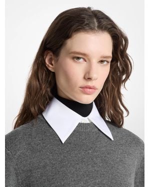 Michael Kors Cotton Poplin Dickey - White