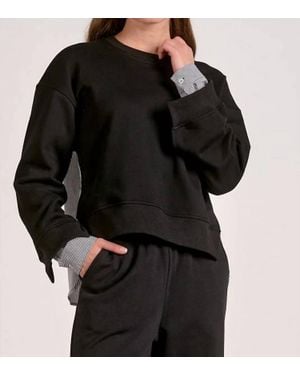 Elan Margot Long Sleeve Top - Black
