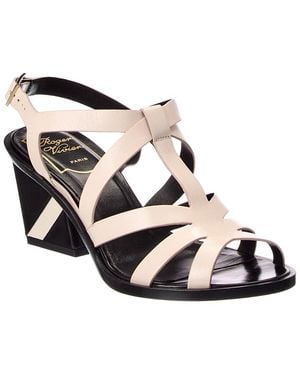 Roger Vivier Leather Sandal - Metallic