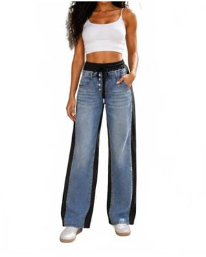 SurelyMine Apex Hybrid Wide Leg Jeans - Blue