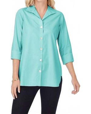 Foxcroft Pandora 3/4 Tunic - Green