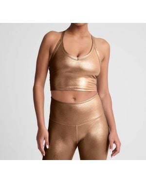 Beyond Yoga On The Up Cropped Tank Top - Brown