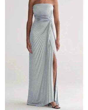 A.L.C. Layla Strapless Pleated Gown - Blue