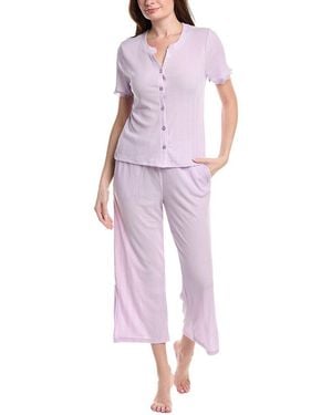 Splendid 2Pc Top & Crop Pant Set - Purple