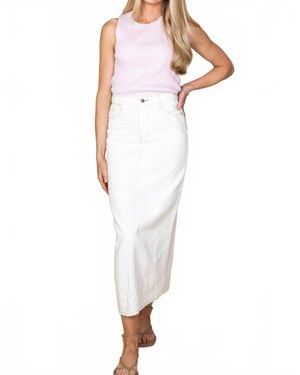 The Workshop Demi Denim Maxi Skirt - White