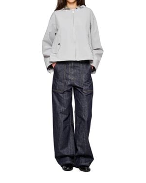 OOF WEAR Short Two Layers Hooded Parka - White