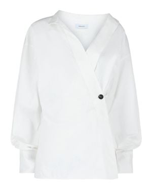 Ferragamo Asymmetric Cotton Dress Shirt - White
