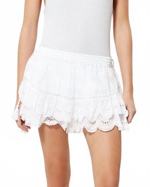 Isabel Marant Puria Ruffled Pull-On Short - White