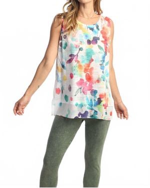 Jess & Jane Felicity Burnout Sleeveless Top - Green