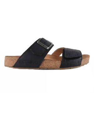 Haflinger Aria Casual Sandals - Black