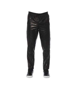 Trussardi Lamb Leather Jeans & Pants - Black