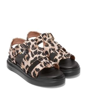 Cole Haan Grandpro Rally Fisherman Sandals Leopard Zogg3142 - Brown