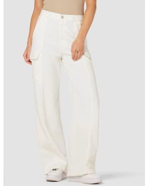 Hudson Jeans High Rise Wide Leg Cargo - White