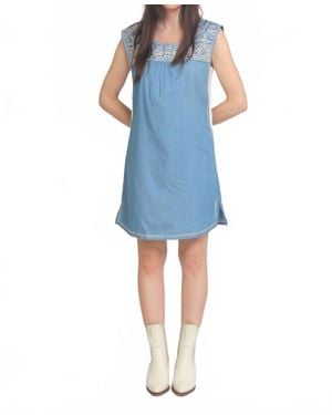 Thml Lyla Vintage Inspired Dress - Blue