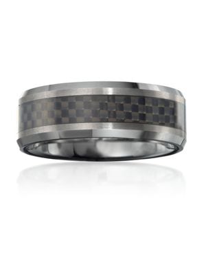 Ross-Simons 8Mm Tungsten Carbide Wedding Ring - Gray