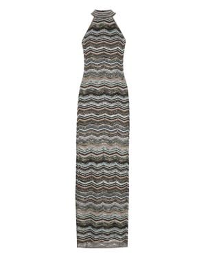 Missoni Sequined Lurex Zigzag Viscose Maxi Dress - White
