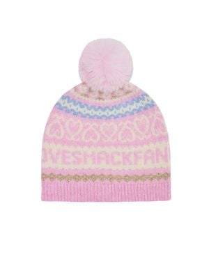 LoveShackFancy Sanibel Wool Beanie - Pink