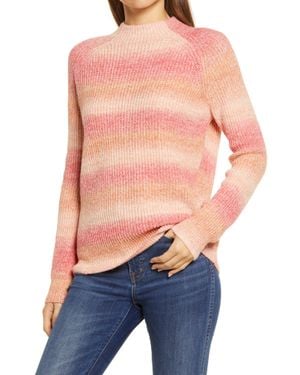 Caslon Space Dye Sweater - Blue