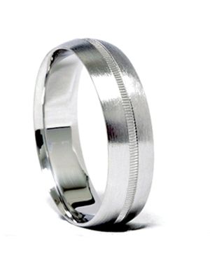 Pompeii3 6Mm Comfort Fit Satin Wedding Band New Ring Size Selectable - Gray