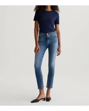 AG Jeans Mari Mid Rise Straight Jeans - Blue