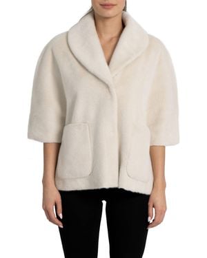 Love Token Peggy Faux Fur Topper - Natural