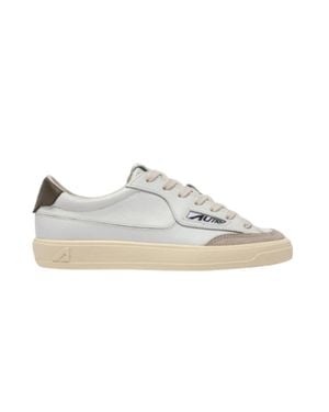 Autry Leather Suede Low-Top Sneakers - White