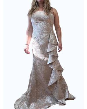 Jovani Mermaid With Ruffled Accent Evening Gown - White