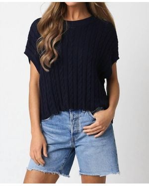 Olivaceous Alina Knit Top - Blue