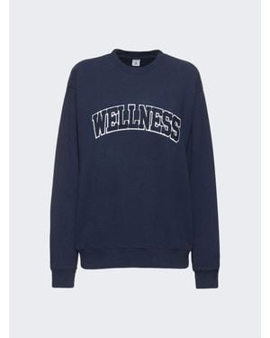 Sporty & Rich Wellness Boucle Crewneck - Blue