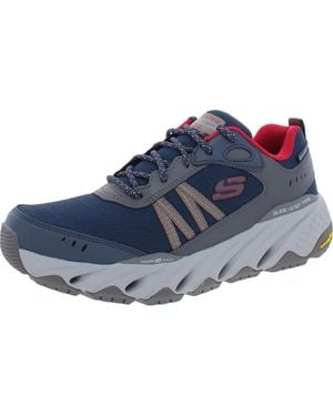 Skechers Glide Step Trail- Oxen Leather Lifestyle Athletic And Training Shoes - Blue