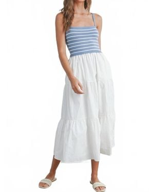 Buttermelon Belle Knit Top Maxi Dress - White
