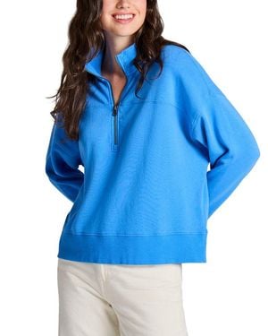 Life Is Good. Terry Boxy Zip Jacket - Blue