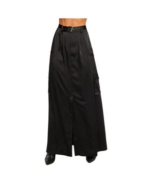 Ramy Brook Decker Belted Maxi Skirt - Black