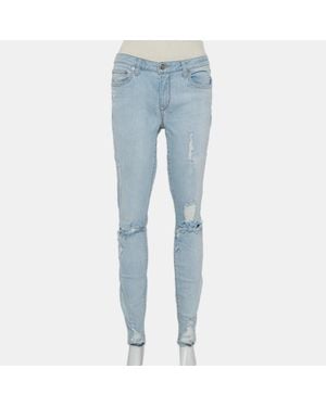 Lovers + Friends Lovers + Friends Light Wash Denim Distressed Skinny Jeans - Blue