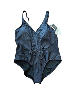 Kenneth Cole Tummy Control One Piece Swimsuit - Blue