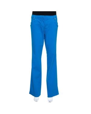 Roberto Cavalli Stretch Cotton Straight Leg Jeans - Blue