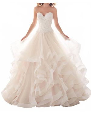 Mori Lee Marcia Crystal Beaded Gown - Natural