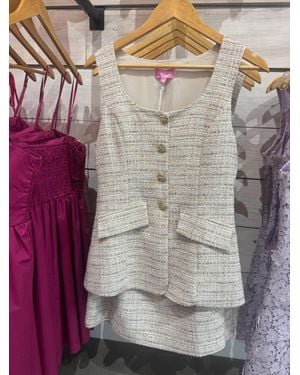 Sincerely Ours Angeline Tweed Romper - Gray